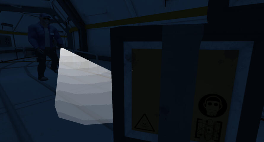 Boxes were placed out to allow players to hide even while in close proximity to the guards.