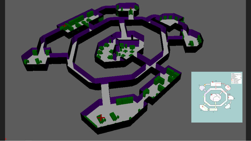 Mockup level based on sketch. Created in Maya.